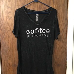 State Of Mine Black Cotton Blend Graphic Tee